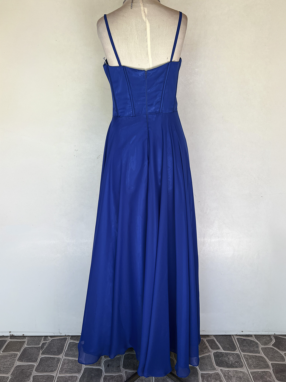 VESTIDO LARGO AZUL - TALLA 44 4