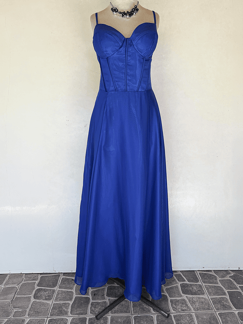 VESTIDO LARGO AZUL - TALLA 44
