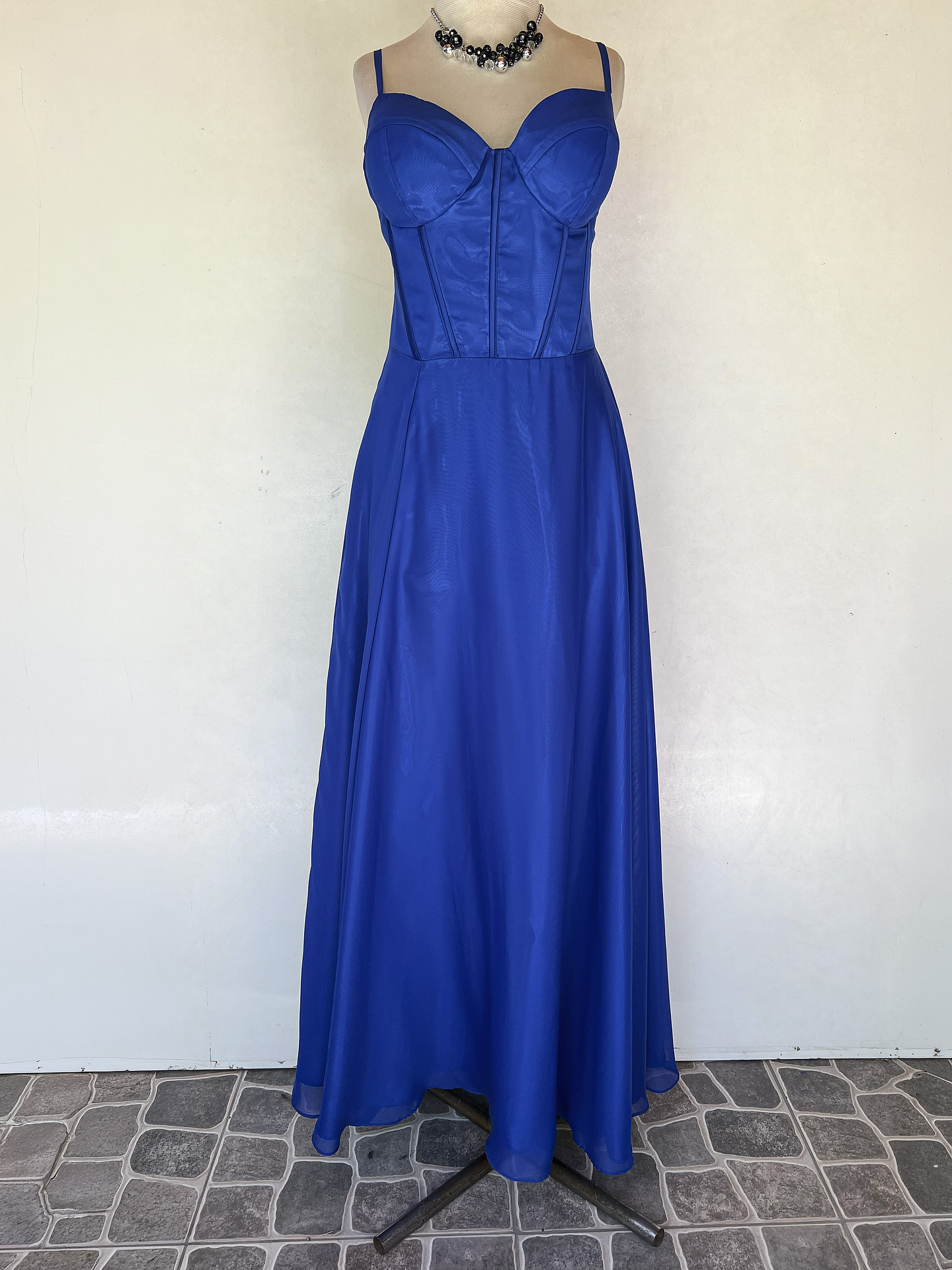 VESTIDO LARGO AZUL - TALLA 44 1