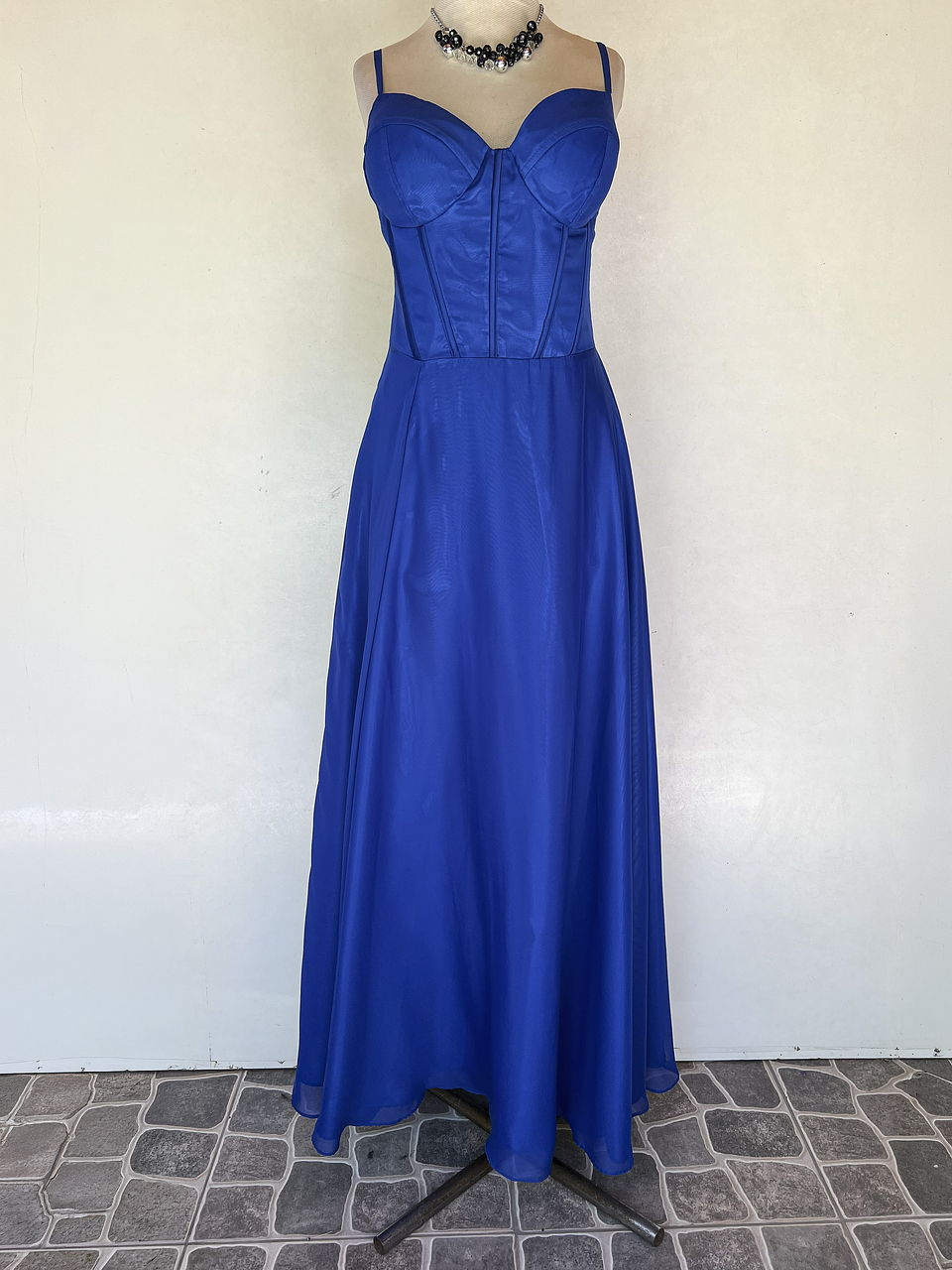 VESTIDO LARGO AZUL - TALLA 44 1