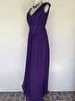 VESTIDO LARGO MORADO CON ROSAS - TALLA 40, 42 - Miniatura 3
