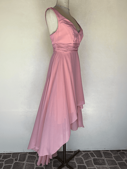 VESTIDO LARGO ROSADO - TALLA 44