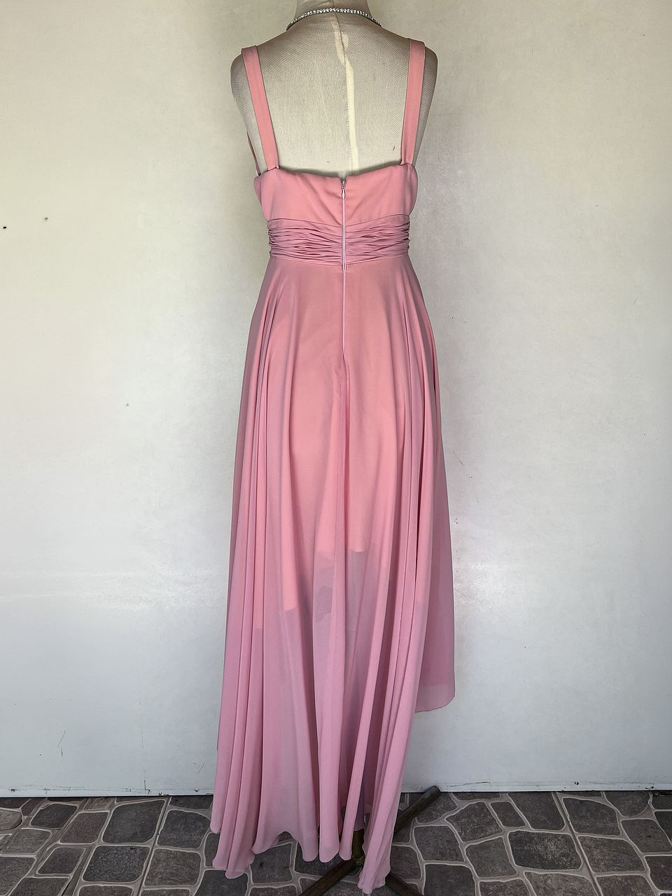 VESTIDO LARGO ROSADO - TALLA 44 4
