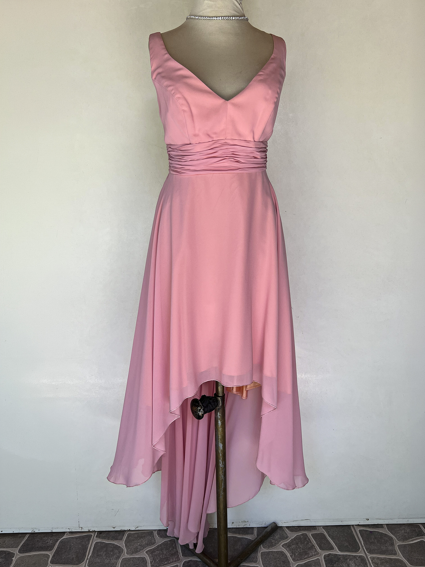 VESTIDO LARGO ROSADO - TALLA 44 1