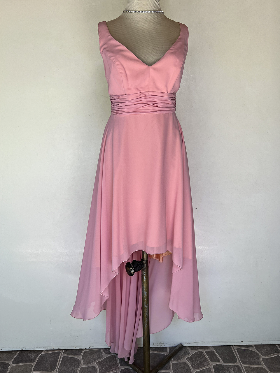 VESTIDO LARGO ROSADO - TALLA 44 1