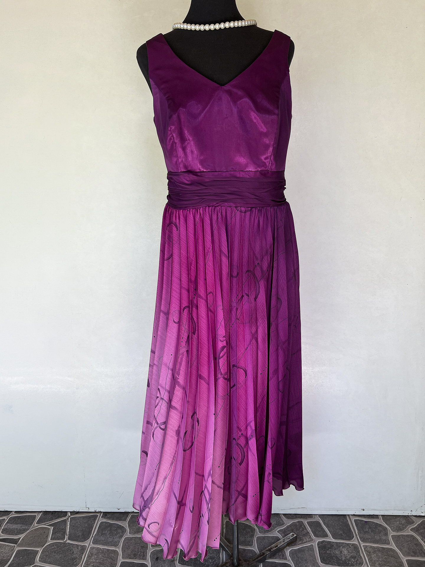 VESTIDO LARGO MORADO - TALLA 48 1