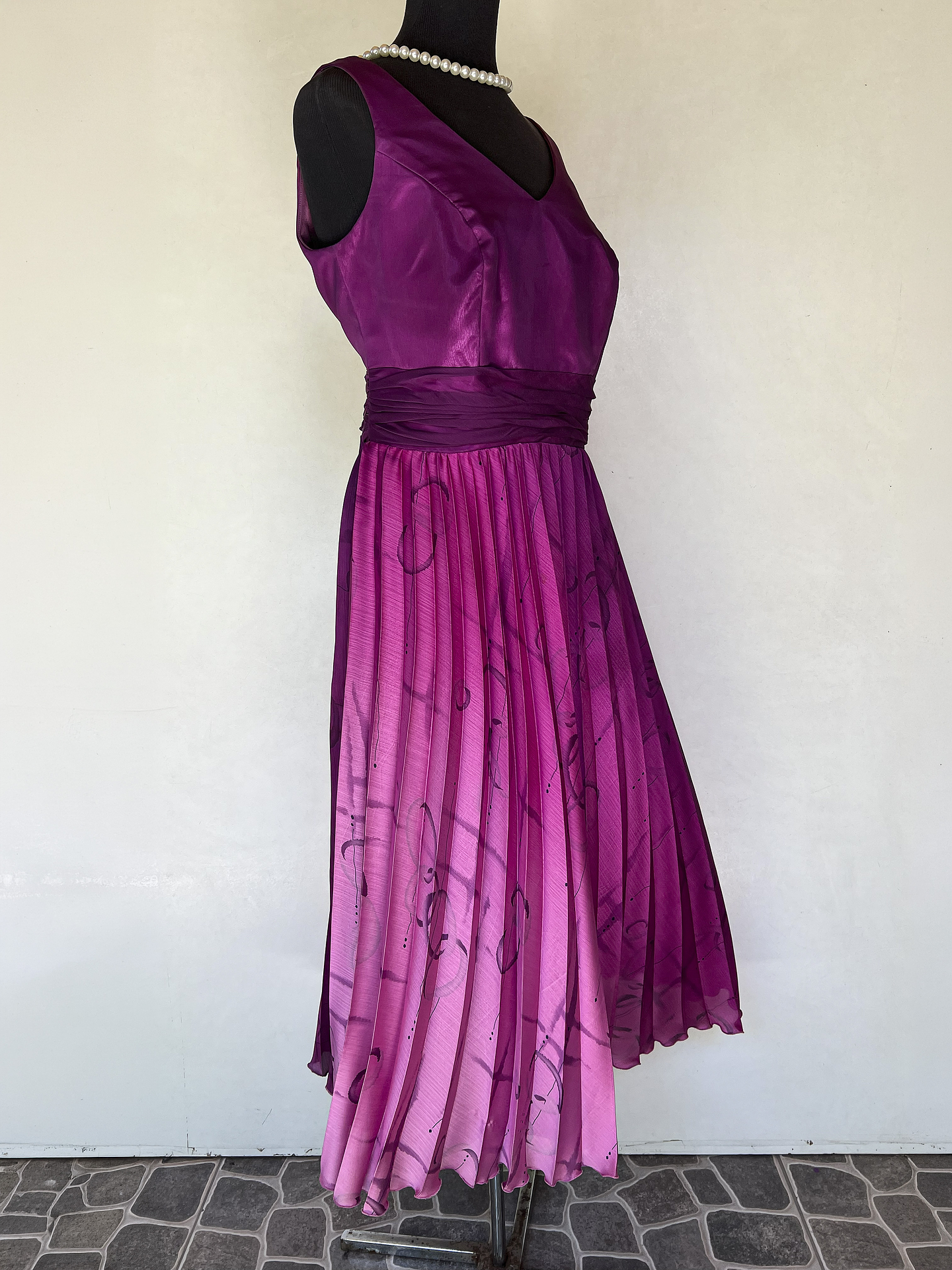 VESTIDO LARGO MORADO - TALLA 48 2