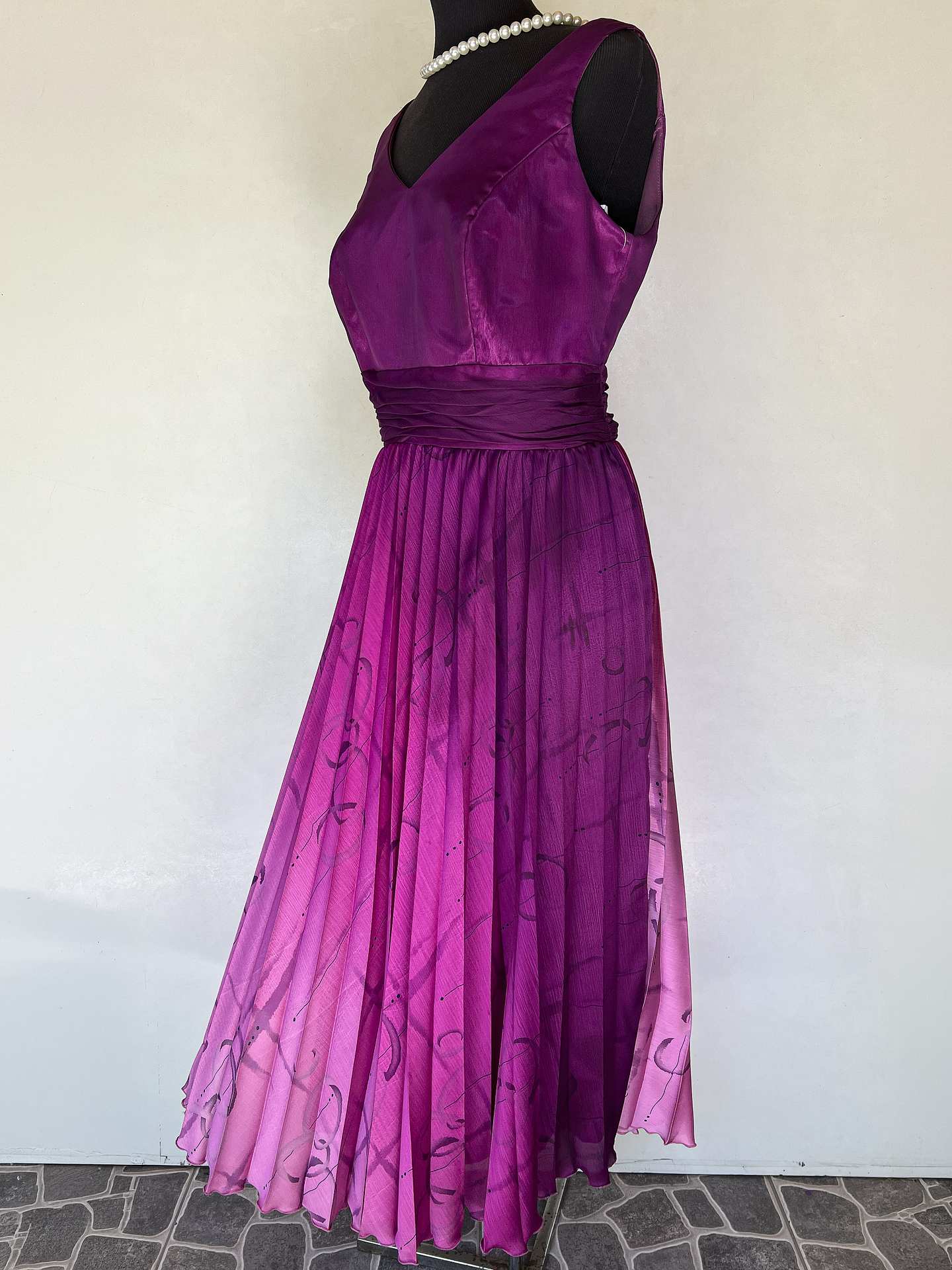 VESTIDO LARGO MORADO - TALLA 48 3