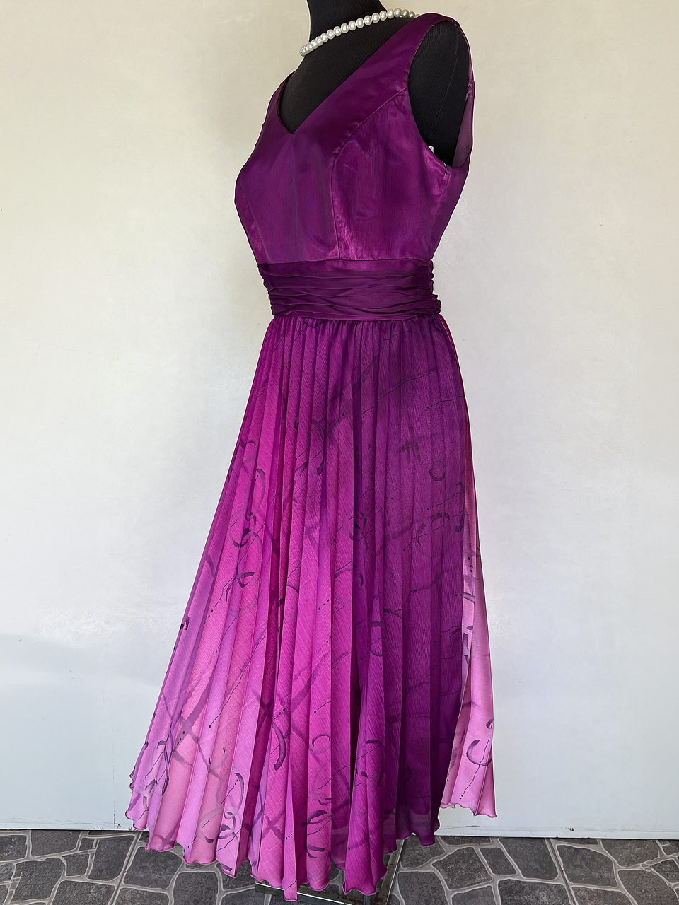 VESTIDO LARGO MORADO - TALLA 48 3