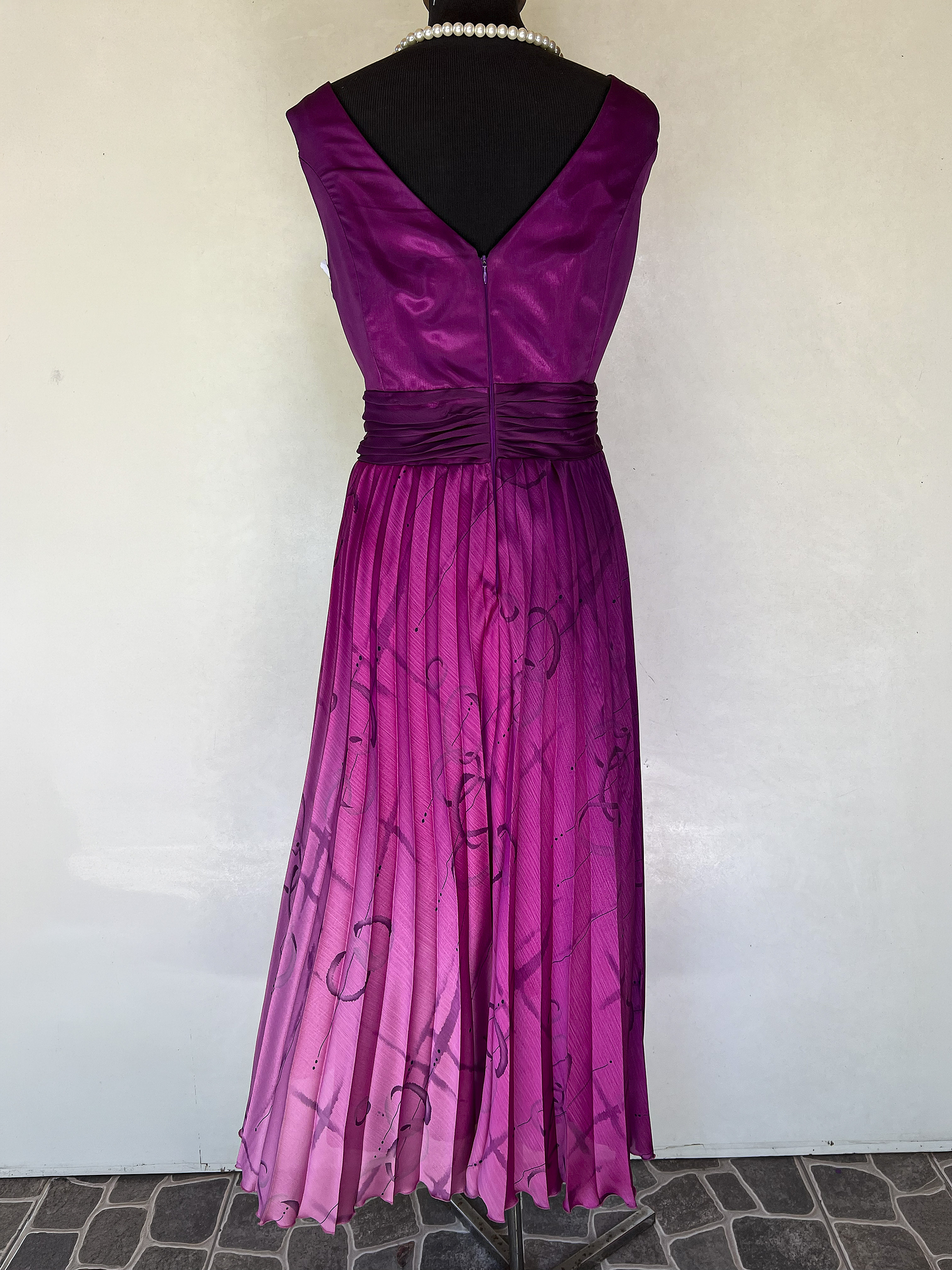 VESTIDO LARGO MORADO - TALLA 48 4