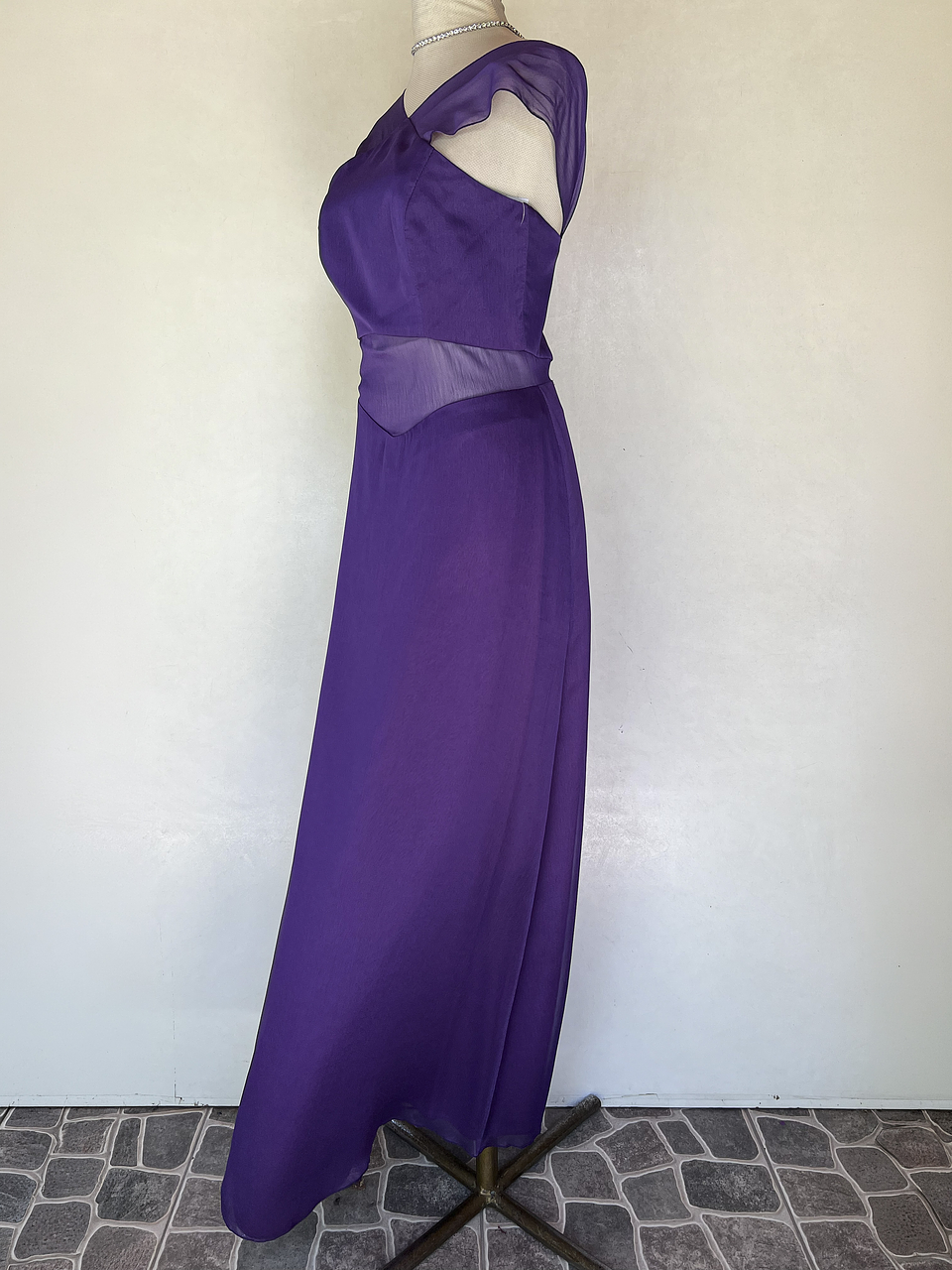 VESTIDO LARGO MORADO - TALLA 40 3