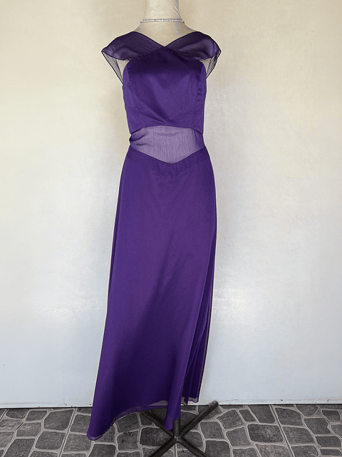 VESTIDO LARGO MORADO - TALLA 40