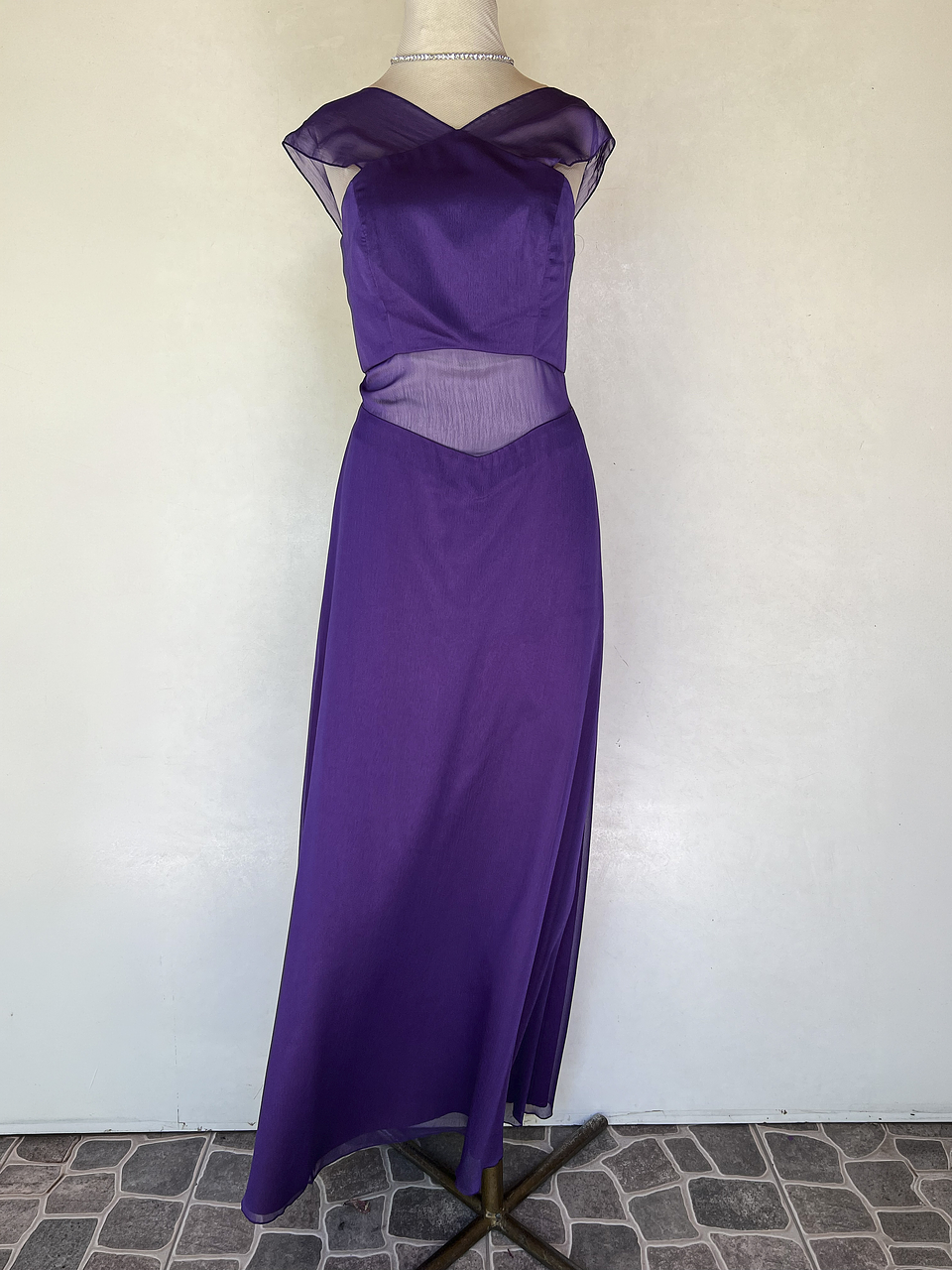 VESTIDO LARGO MORADO - TALLA 40 1
