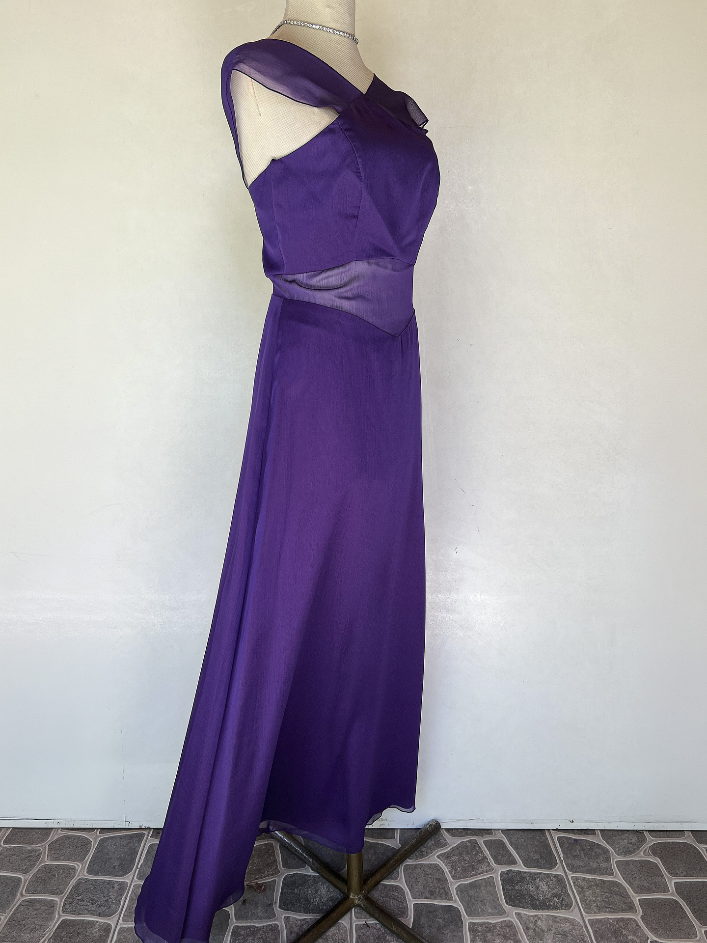 VESTIDO LARGO MORADO - TALLA 40 2