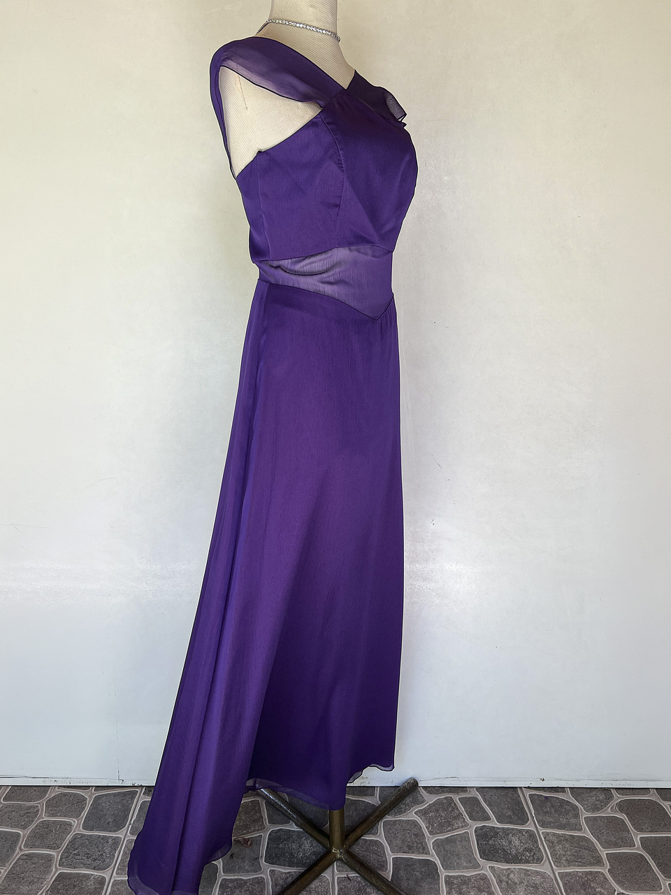 VESTIDO LARGO MORADO - TALLA 40 2