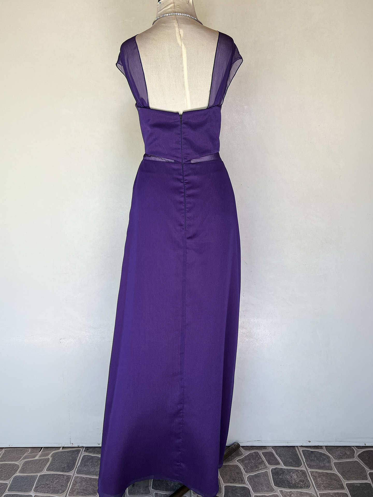 VESTIDO LARGO MORADO - TALLA 40 4