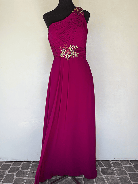 VESTIDO LARGO FUCSIA - TALLA 44, 46