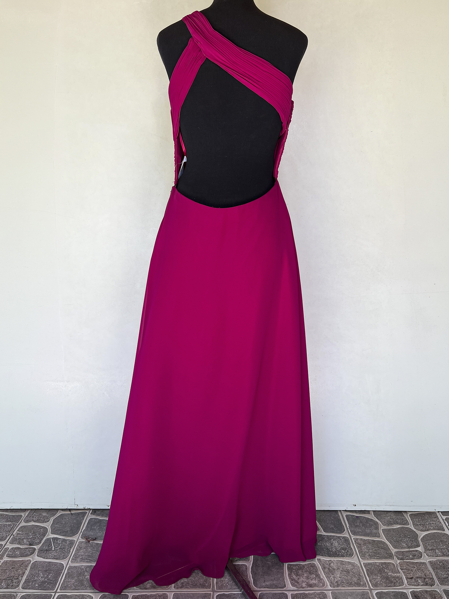 VESTIDO LARGO FUCSIA - TALLA 44, 46 4