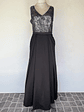 VESTIDO NEGRO TOP PLATEADO - TALLA 44 - Miniatura 1