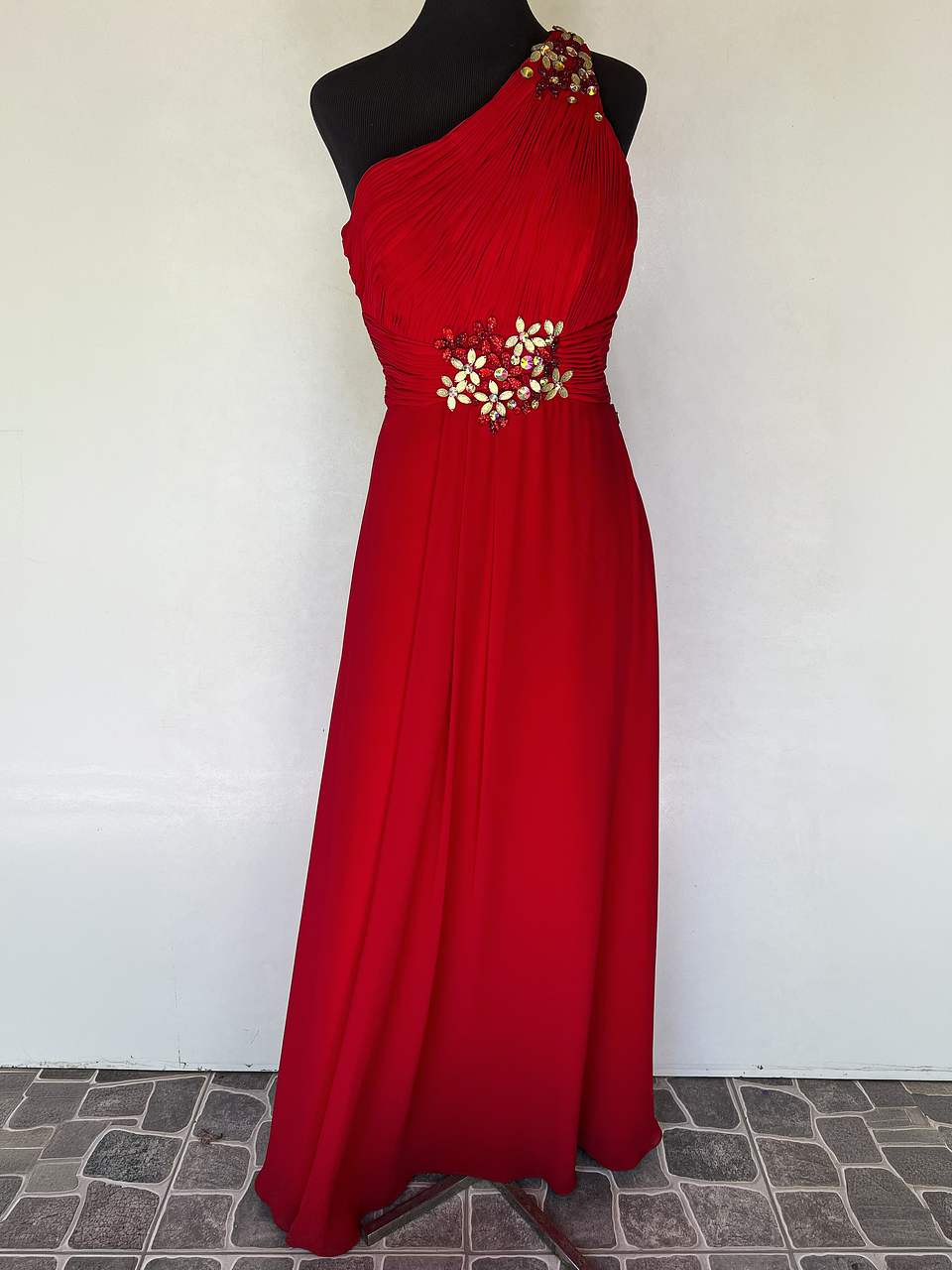VESTIDO LARGO ROJO - TALLA 44 1
