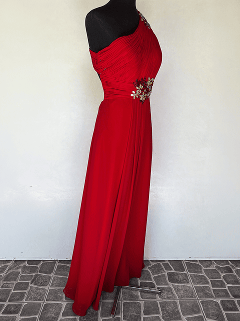 VESTIDO LARGO ROJO - TALLA 44