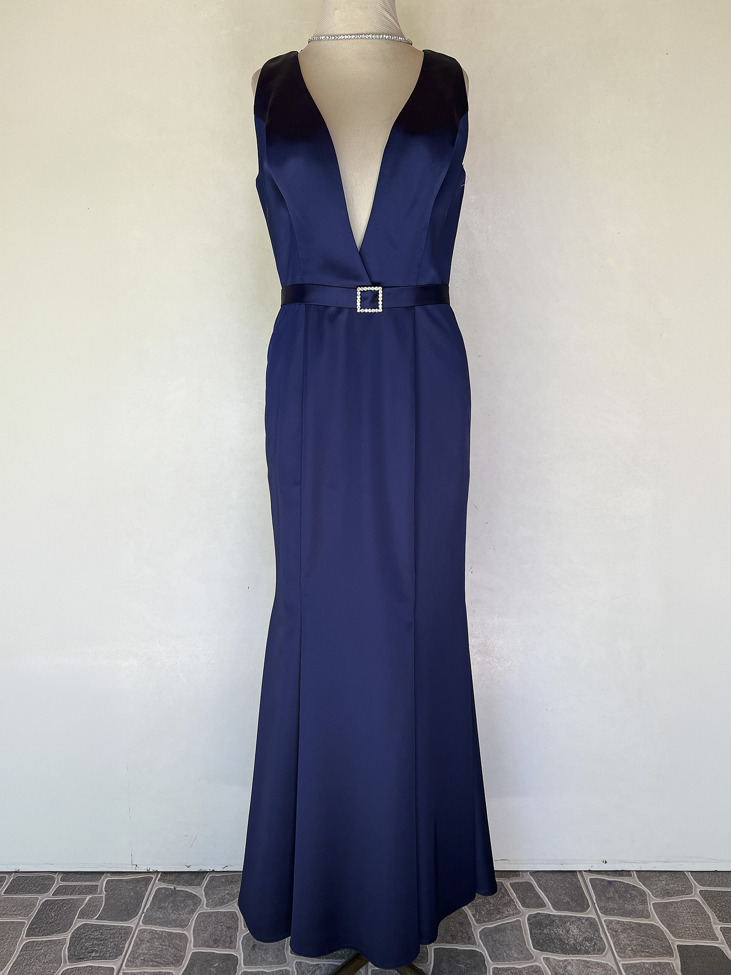 VESTIDO LARGO AZUL MARINO - TALLA 40 1