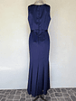 VESTIDO LARGO AZUL MARINO - TALLA 40 - Miniatura 4
