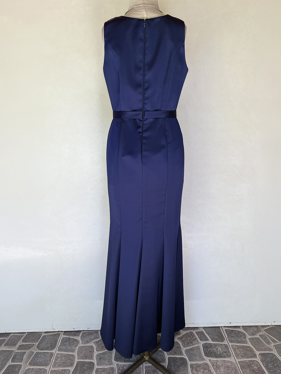 VESTIDO LARGO AZUL MARINO - TALLA 40 4