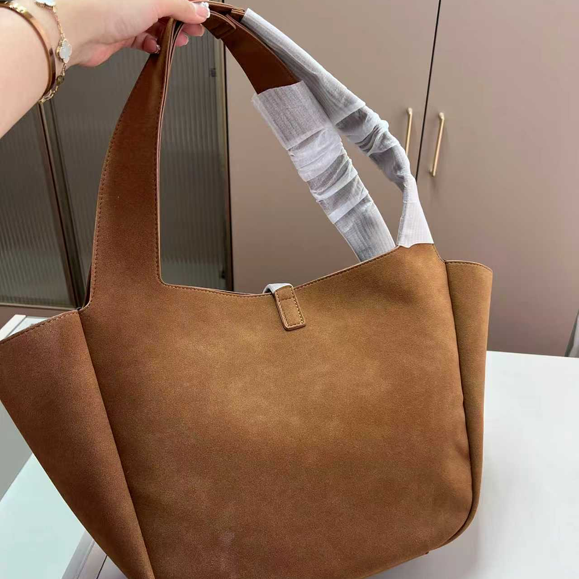 YSL suede tote bag 3