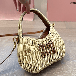 Miumiu bamboo woven bag