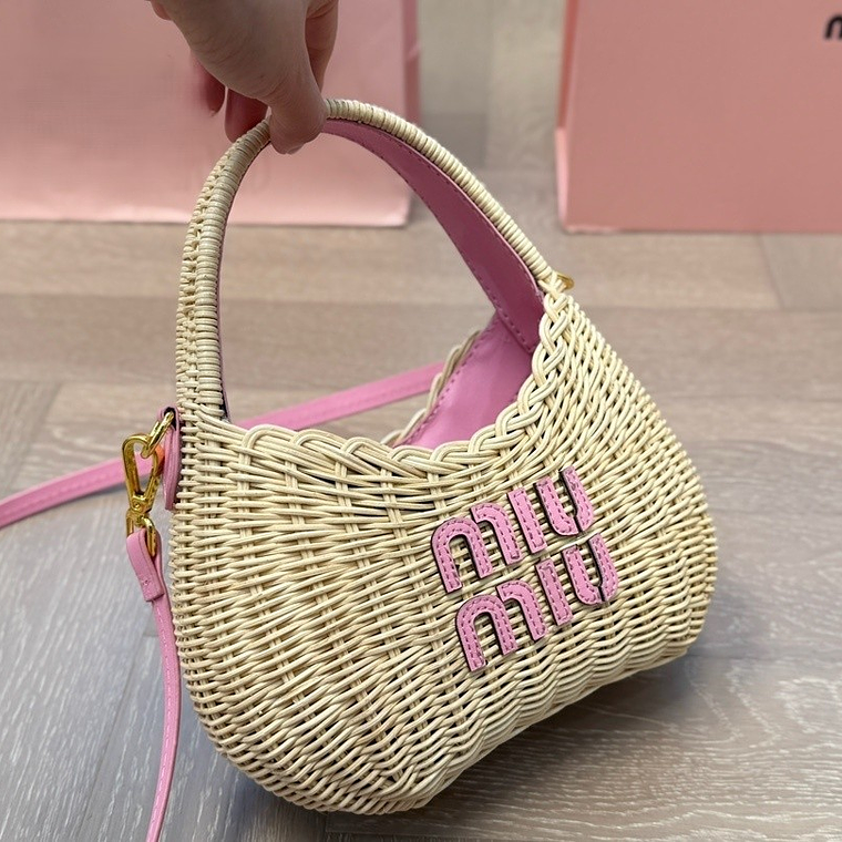 Miumiu bamboo woven bag 2