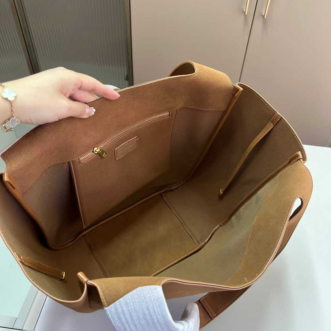 YSL suede tote bag 4