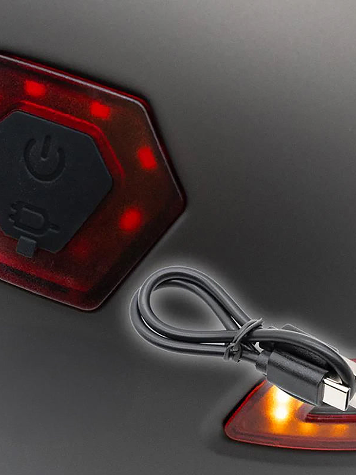 Casco CP03 con intermitentes y luces talla L. 5