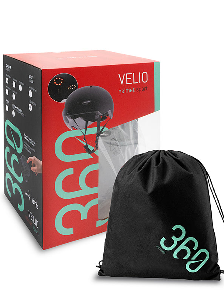 Casco CP03 con intermitentes y luces talla L. 7