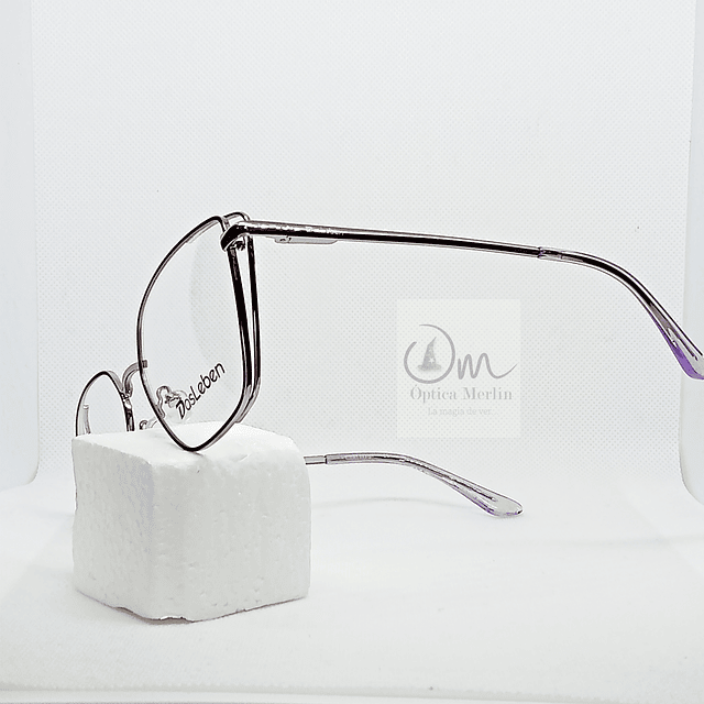 Armazón Óptico Das Leben Mujer Metálico Plateado