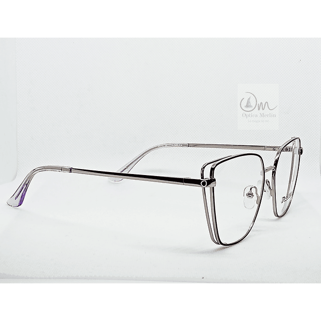 Armazón Óptico Das Leben Mujer Metálico Plateado