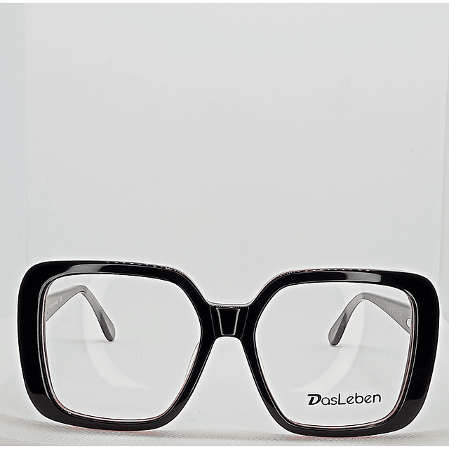 Armazón Óptico Das Leben Mujer Acetato Negro y Rojo