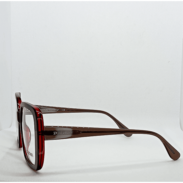 Armazón Óptico Das Leben Mujer Acetato Negro y Rojo