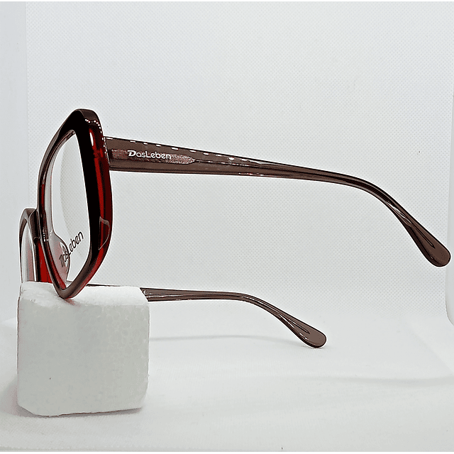 Armazón Óptico Das Leben Mujer Acetato Negro y Rojo