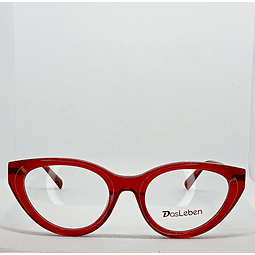 Armazón Óptico Das Leben Mujer Acetato Rojo Italiano