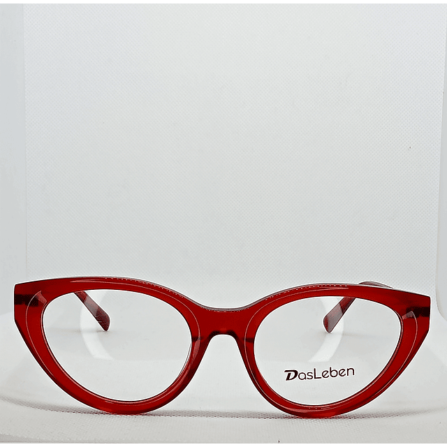 Armazón Óptico Das Leben Mujer Acetato Rojo Italiano
