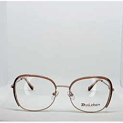 Armazón Óptico Das Leben Mujer Metálico con Aplicaciones 