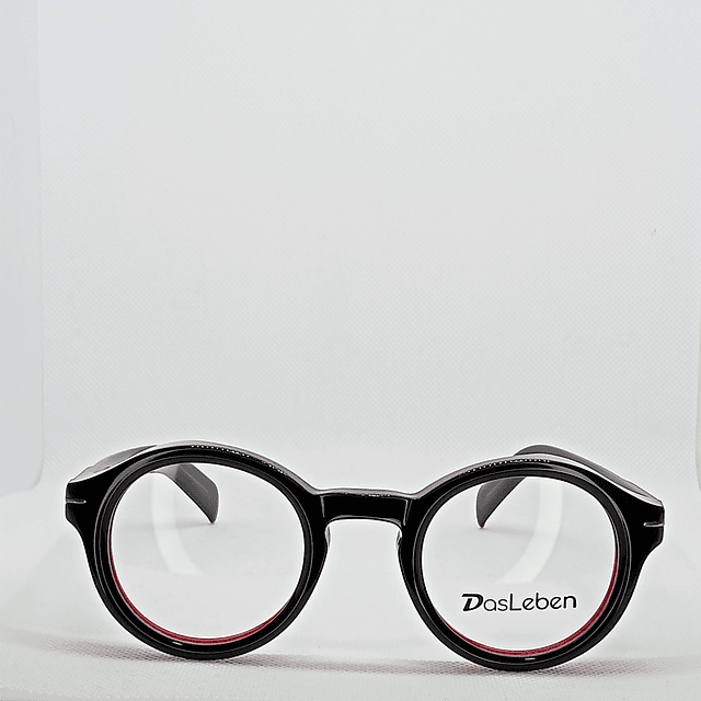 Armazón Óptico Das Leben Mujer Acetato Redondo Negro 