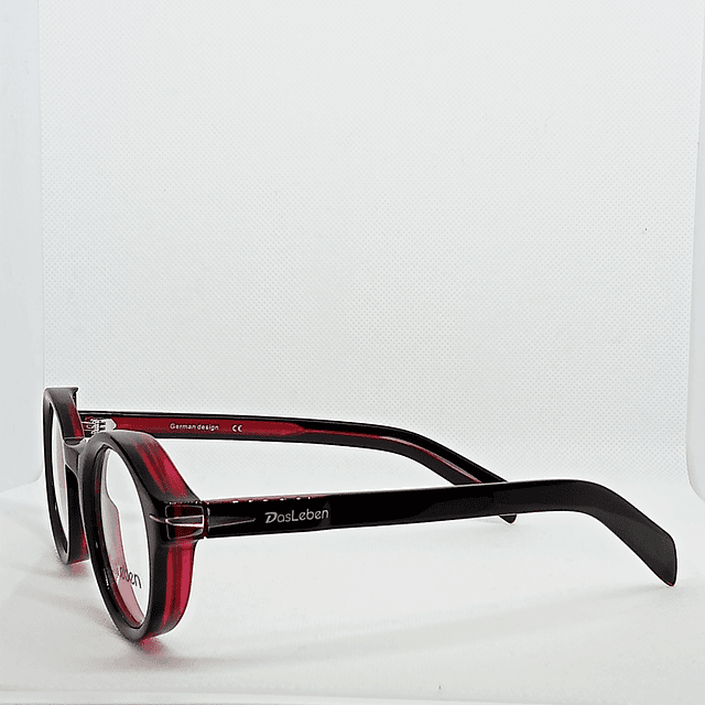 Armazón Óptico Das Leben Mujer Acetato Redondo Negro 