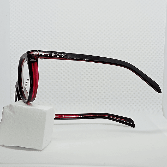 Armazón Óptico Das Leben Mujer Acetato Redondo Negro 