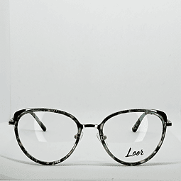 Armazón Loor Mujer Metálico Plateado y Acetato Tortoise