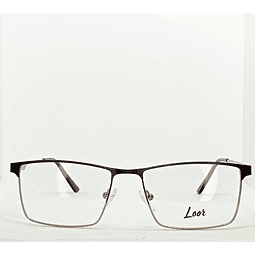 Armazón Loor  Hombre Metálico Plateado y Negro