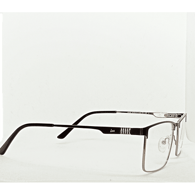 Armazón Loor  Hombre Metálico Plateado y Negro