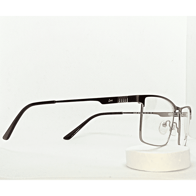 Armazón Loor  Hombre Metálico Plateado y Negro