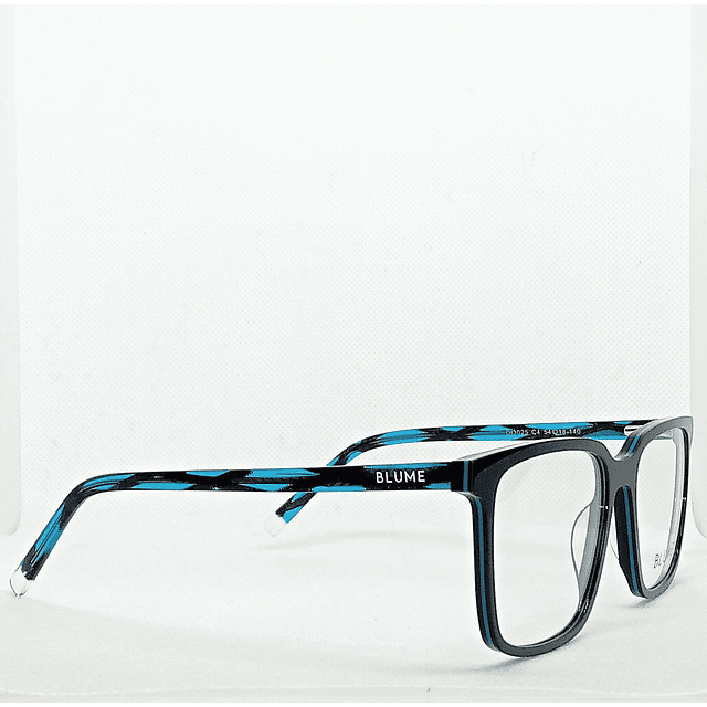 Armazón Blume Hombre Acetato Negro y Turquesa